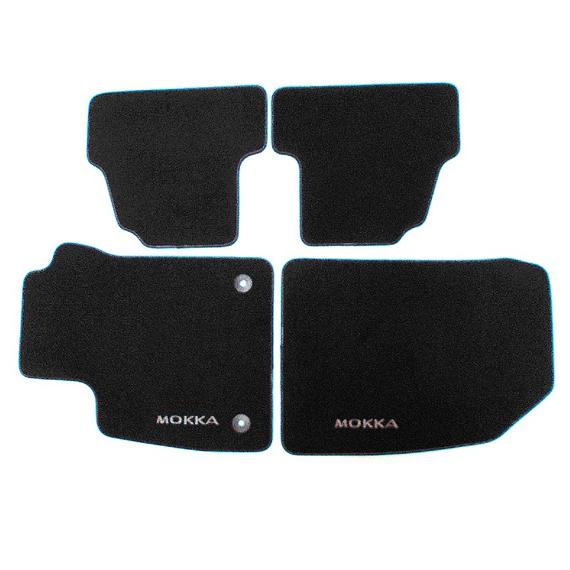 Szövetszőnyeg készlet Mokka/Mokka X fekete 4 db-os